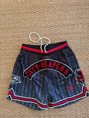 City Reapers Black & Red Athletic Shorts